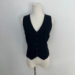 Nordstrom Black Tailored Button Vest | Women’s Size Small
